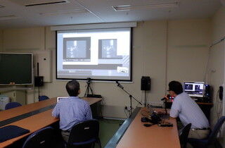 半遠隔操作の実証実験の様子1