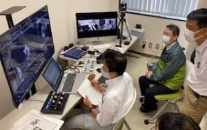 完全遠隔操作の実証実験の様子