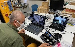 完全遠隔操作の実証実験の様子