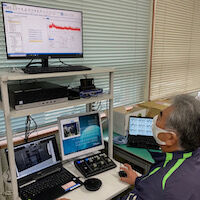 完全遠隔操作の実証実験の様子1