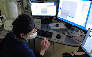 遠隔操作の実証実験の様子1