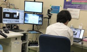 オープンハウスでの遠隔講義の様子