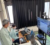 完全遠隔操作の実証実験の様子1