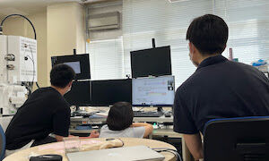 完全遠隔操作の実証実験の様子